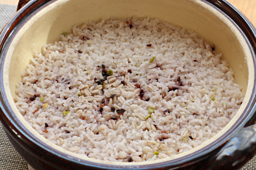 冨田自然栽培雑穀米ご飯炊きあがり