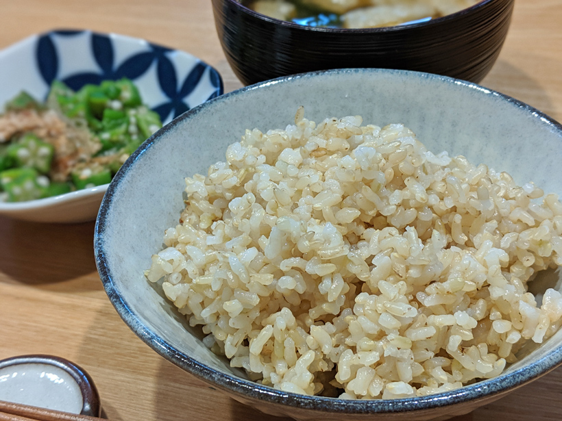 平田自然栽培米玄米ご飯