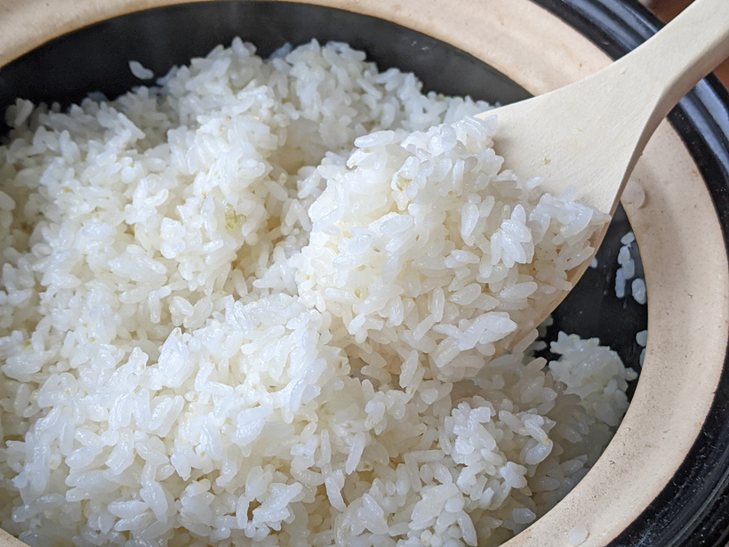 自然栽培米あきまさりのご飯