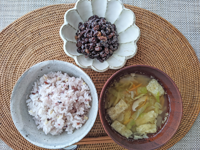 冨田自然栽培納豆と雑穀ご飯